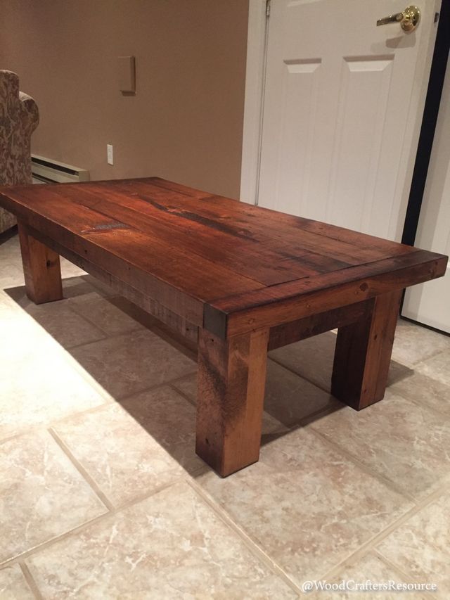 Follow along as we build a Coffee Table Made From Reclaimed Lumber