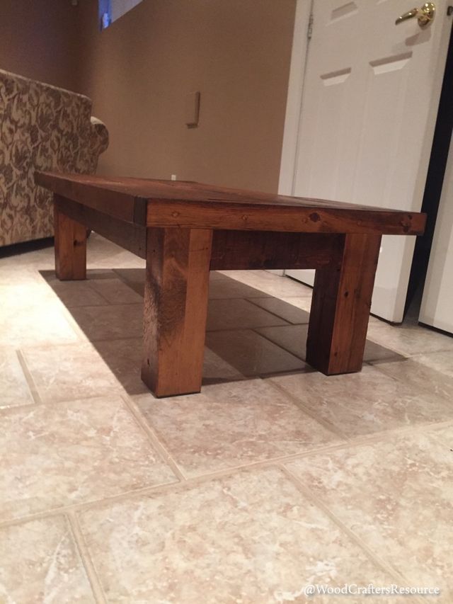 Coffee Table Made From Reclaimed Lumber - Here is the finished product